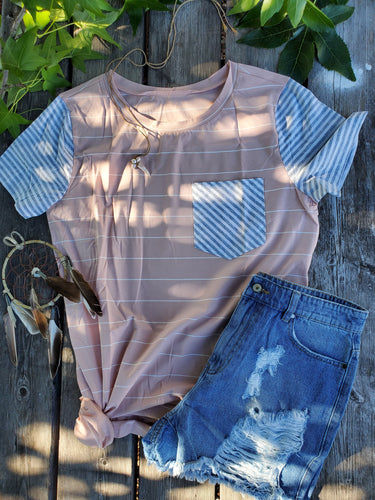 Pink Stripe Tee