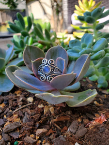 Vintage Swirl Moonstone Ring
