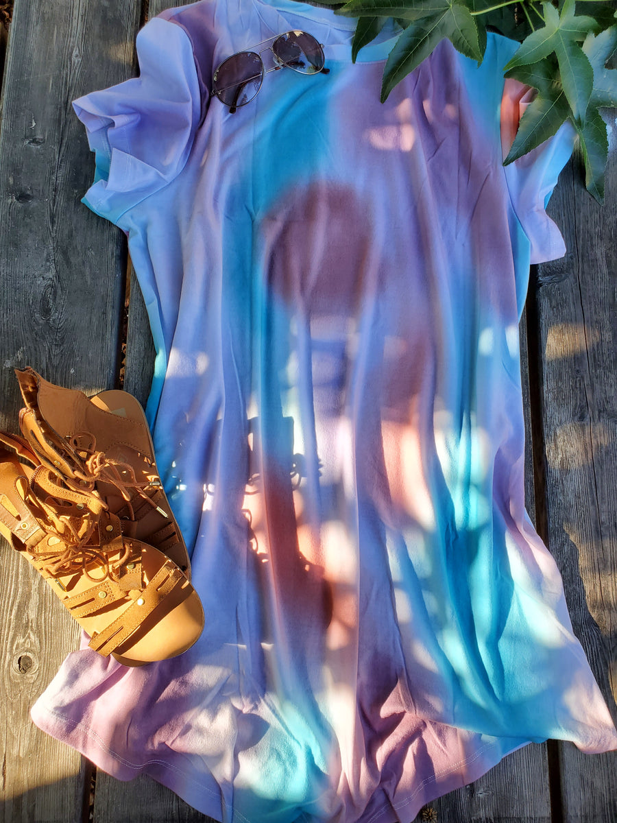 Tie Dye Tshirt Dress L