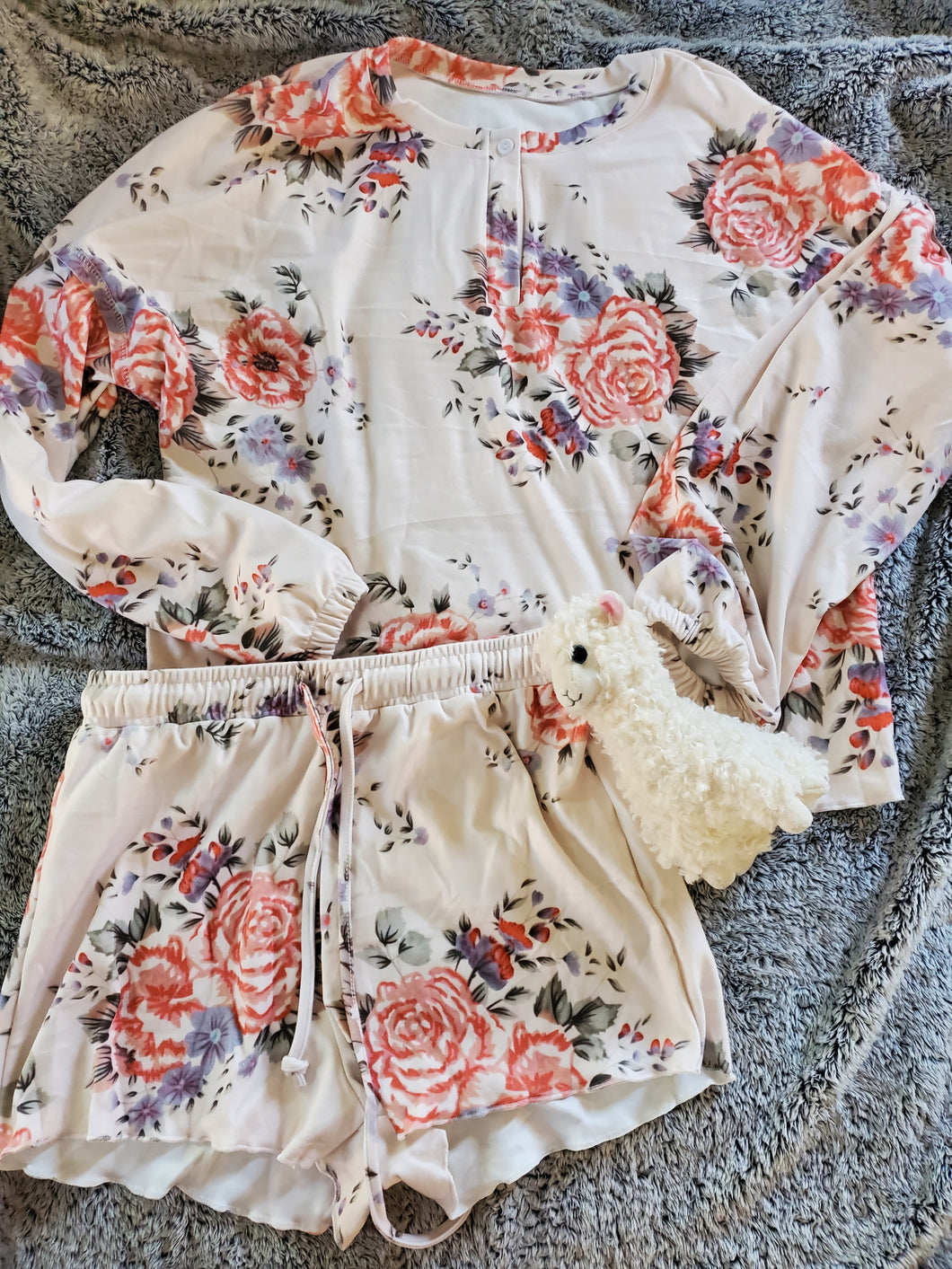 Pink Floral Sleeper Set