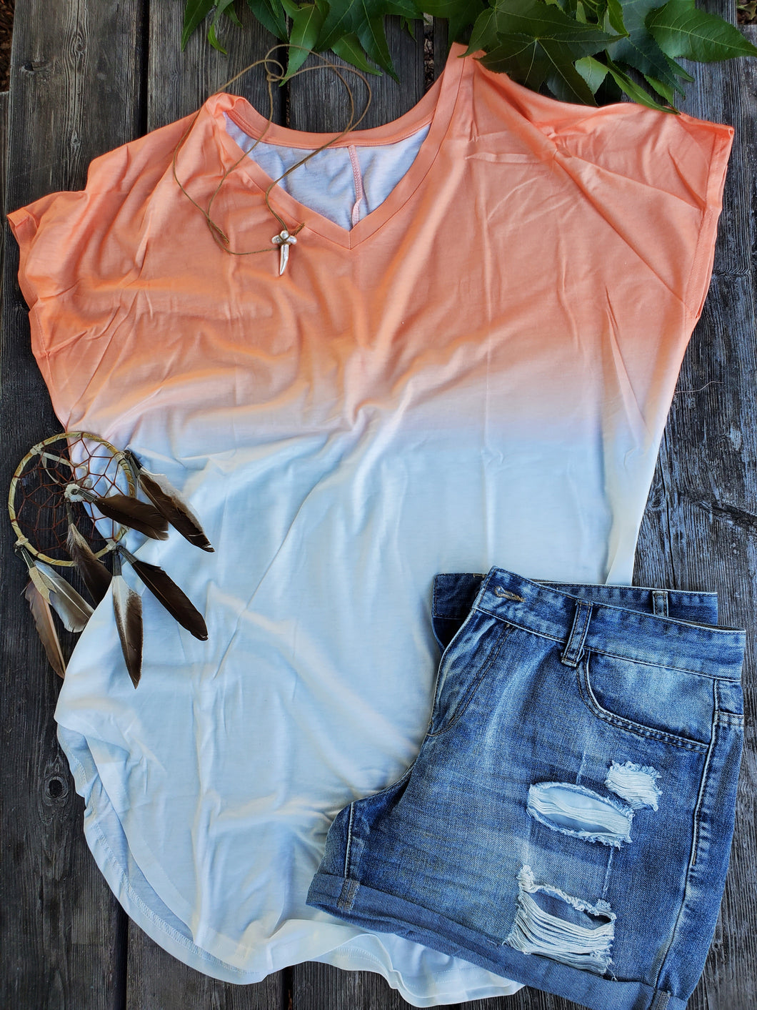 Orange Crush Split Tail Top