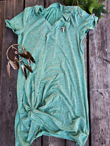 Green Twist Knot Dress