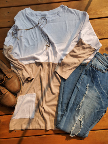 Khaki Colorblock Tunic