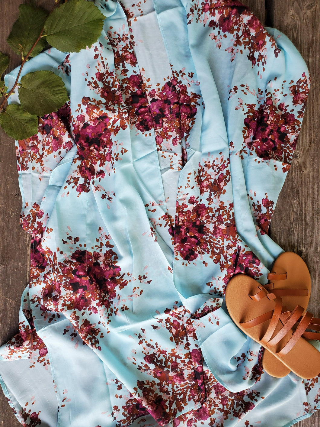 Blue Floral Kimono