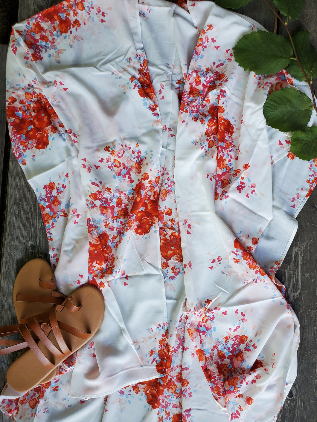 Orange Floral Kimono