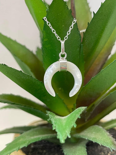 Mother of Pearl Crescent Necklace