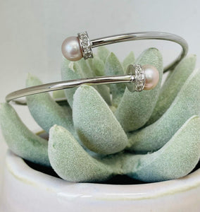 Sparkling Double Bangle Bracelet