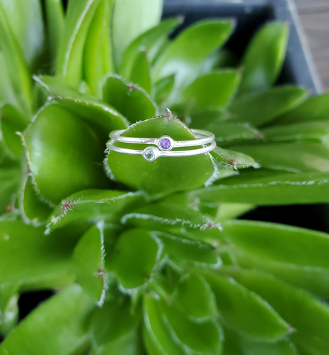 Micro Gem Band (Amethyst)