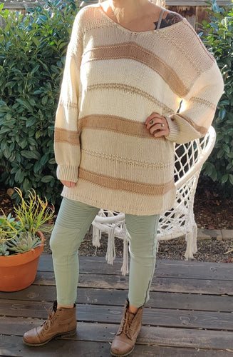Khaki Loose Knit Pullover