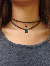 Load image into Gallery viewer, Pearl Suede Choker