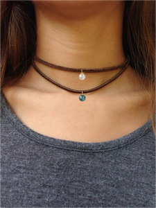 Pearl Suede Choker
