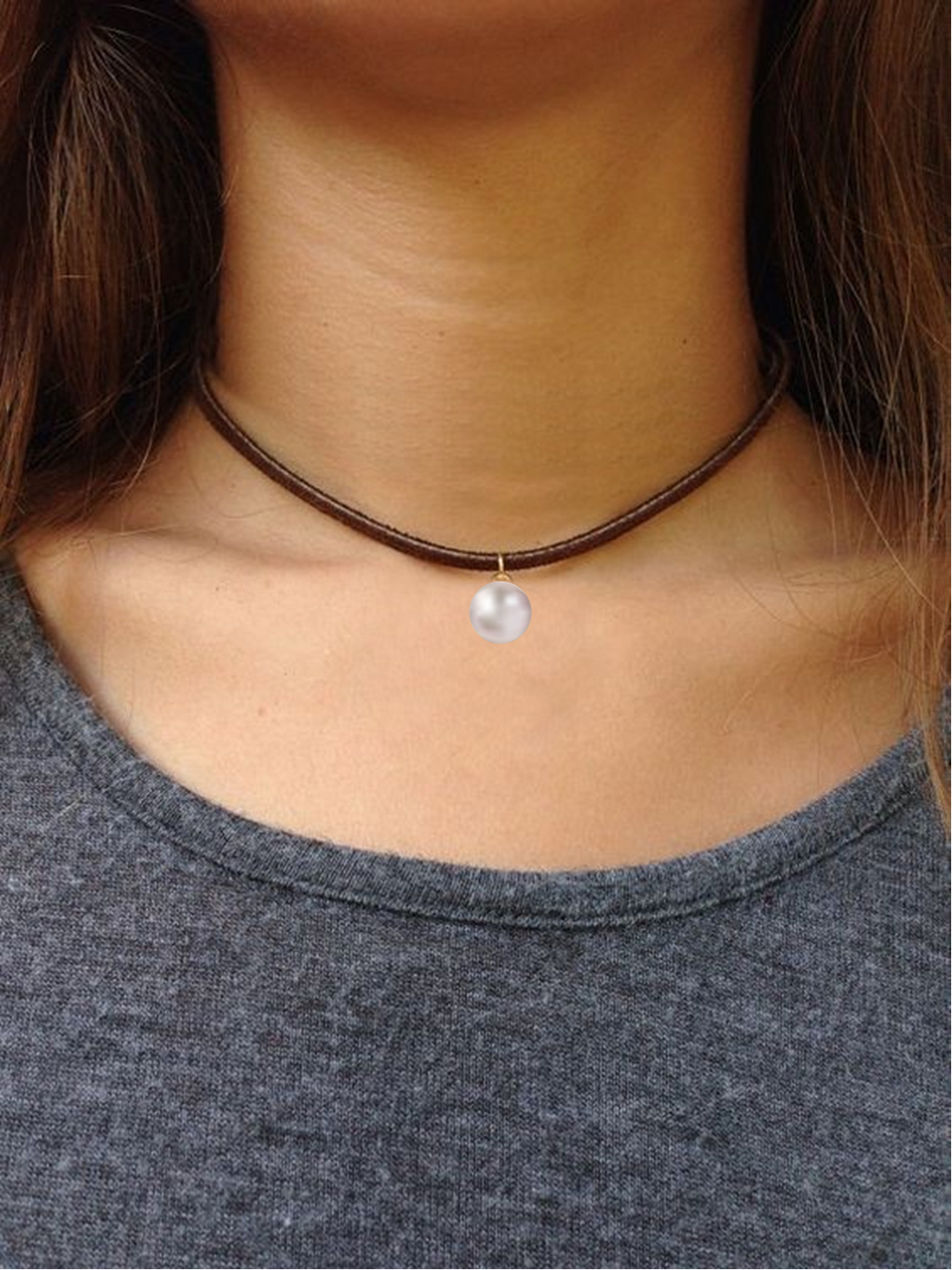 Pearl Suede Choker